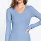 Long Slv V-neck Thermal Top