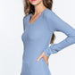 Long Slv V-neck Thermal Top
