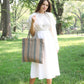 Dora Jute Tote Bag - Pale Green