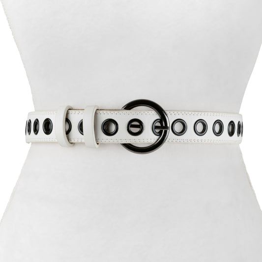 Leather Grommet Belt
